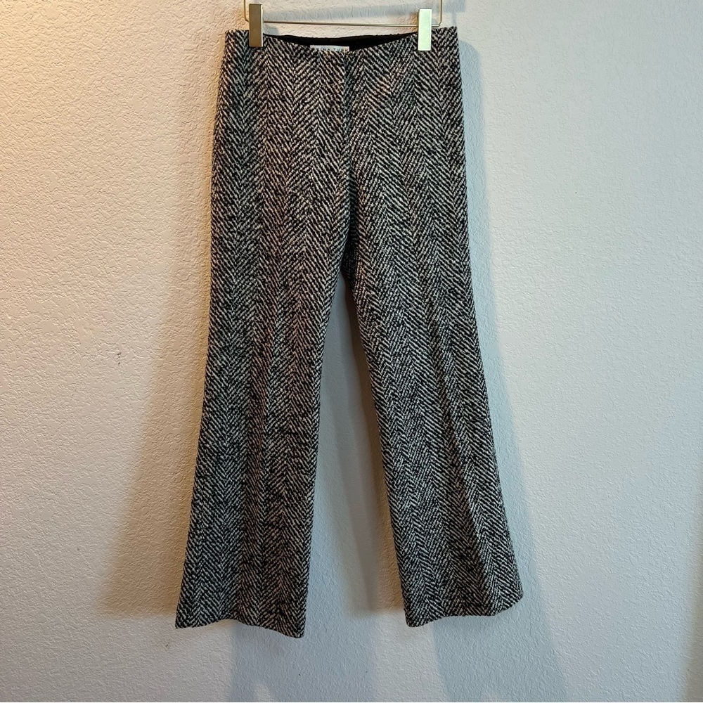 Women’s Trina Turk black patterned career style wool blend pants size 4